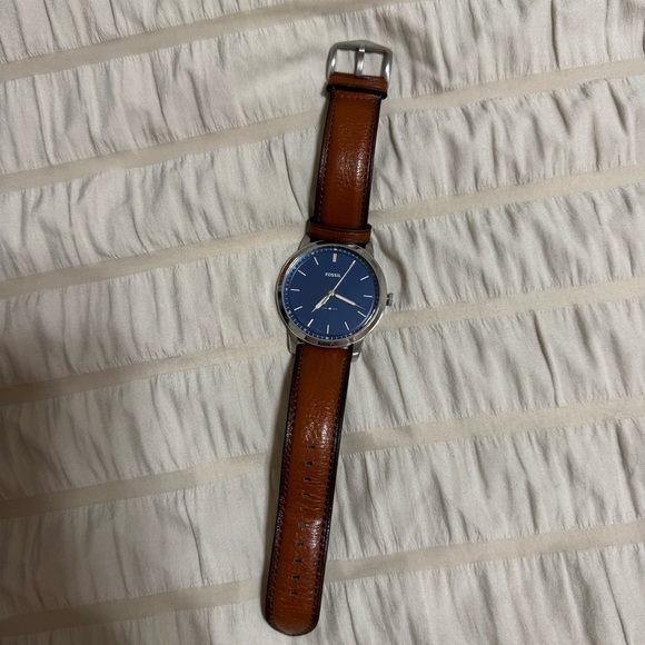 Fossil The Minimalist Slim Three-Hand Light Brown Leather Watch - Picture 5 of 6
